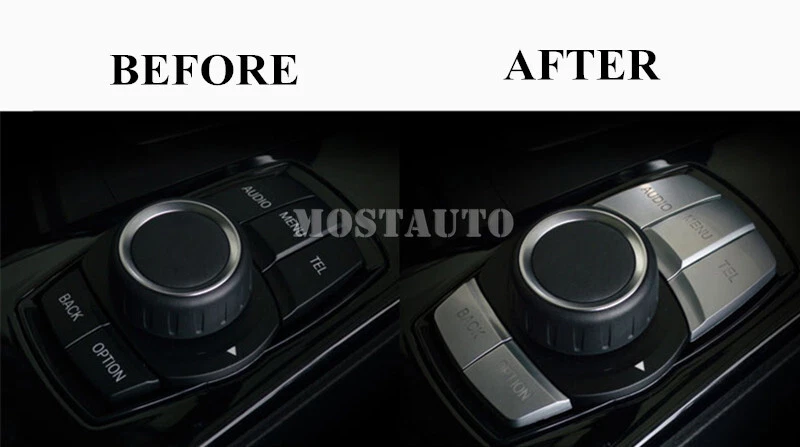 Cubierta de botón multimedia iDrive para consola central interior para BMW X1 F48 2016-2020 Foto 4 de 4