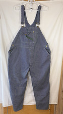 Key Imperial Aristocrat Blue/White Hickory Stripe Bib Overalls Railroad 50x30