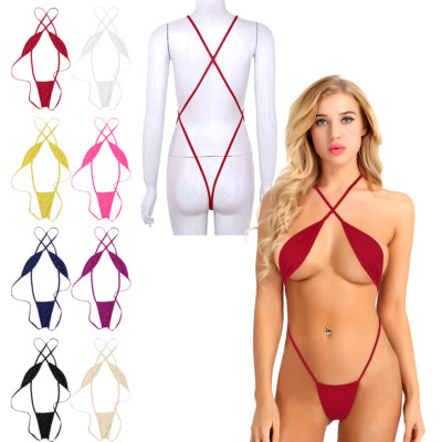 Monokini Donna Sexy Micro Bikini - Costume Intero A Tre Punti Con Sling Shot - Foto 14