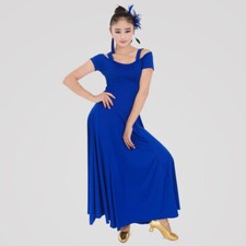 NEW Latin Ballroom Dance Dress Modern Salsa Waltz Standard Long Dress C015