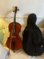 Acoustic 4-String Brown Cello w/ Bow & Black Soft Gig Bag/Case, 2006