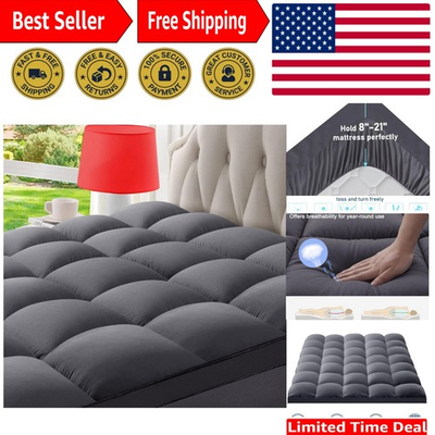 #ad Queen Pillowtop Mattress Pad Deep Pocket Design for Ultimate Pressure Relief $162.44