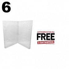 6 Clear Storage Cases 21mm for Rubber Stamps /w Tabs No Hub  1-3 DAYS