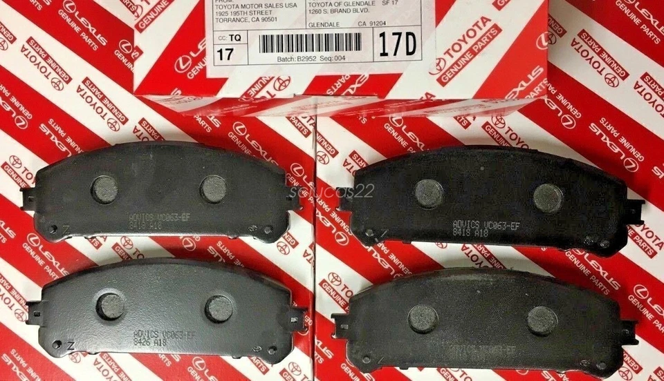 2011-2020 TOYOTA SIENNA FRONT CERAMIC BRAKE PADS GENUINE OEM 04465-AZ319 US Foto 2 de 4
