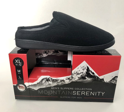 Mountain Serenity Men's Slipper Size X-Large (11-12) NEW IN BOX Memory Foam Sole