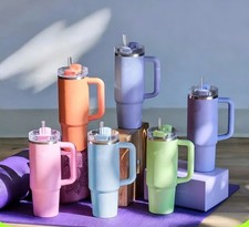40oz Tumbler Cup with Handle &Straw-Stainless...