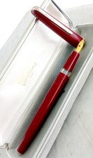 UNIVERSAL PENNA STILOGRAFICA ROSSA fountain pen BORDEAUX RED and steel in box