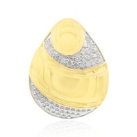 Cavill SilberanhäNger Tropfen 0,13Ct Diamant 925 Sterlingsilber Goldplattiert