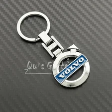 Volvo Emblem Keychain – Premium Metal Key Ring (Blue Logo)