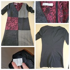 Rinascimento, ausgefallenes aus Italien, Kleid, Materialmix, Gr. XL, Retro 