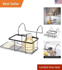 Durable Metal Bathtub Caddy with Non-Slip Grip 12.08" x 10.2" Organizer
