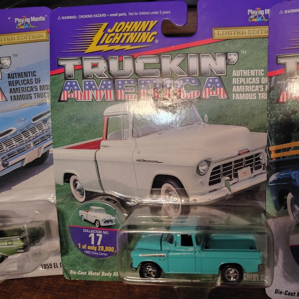Johnny Lightning Lote de 4 Chevy Silverado Pesca Atrás Raro y 3 Truckin America Foto 4 de 4