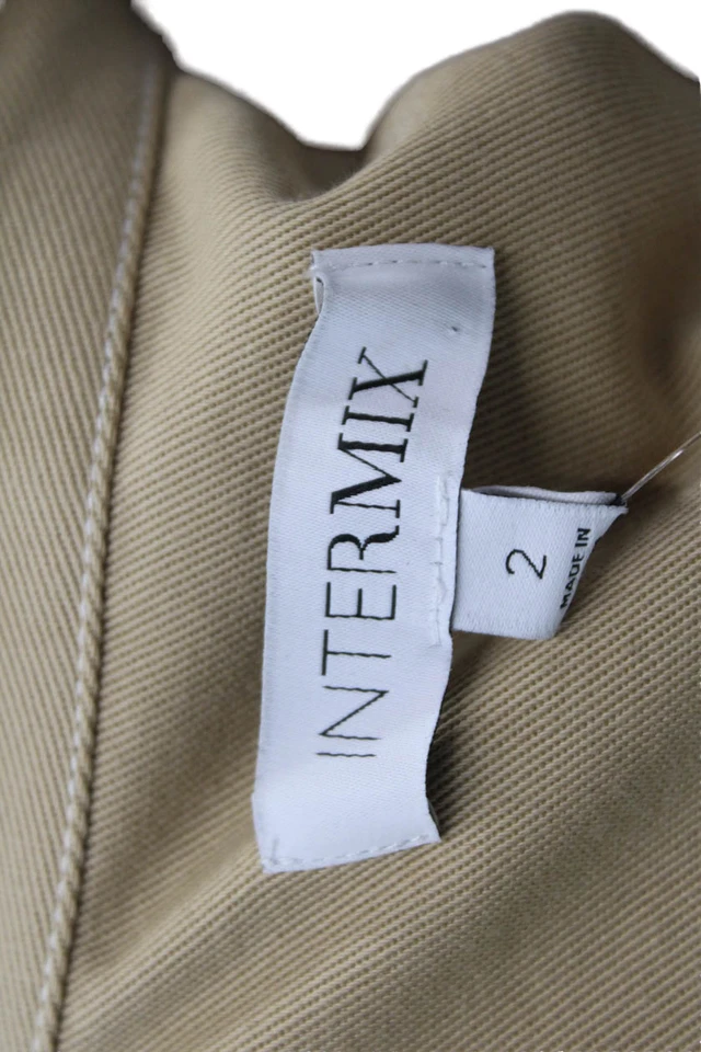 Mameluco Intermix Mujer Algodón Cuello Manga Larga Cinturón Cremallera Beige Talla 2 Foto 4 de 4