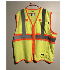 Dickies Hi-Visibility Safety Vest Yellow Orange Gray Reflective 2XL