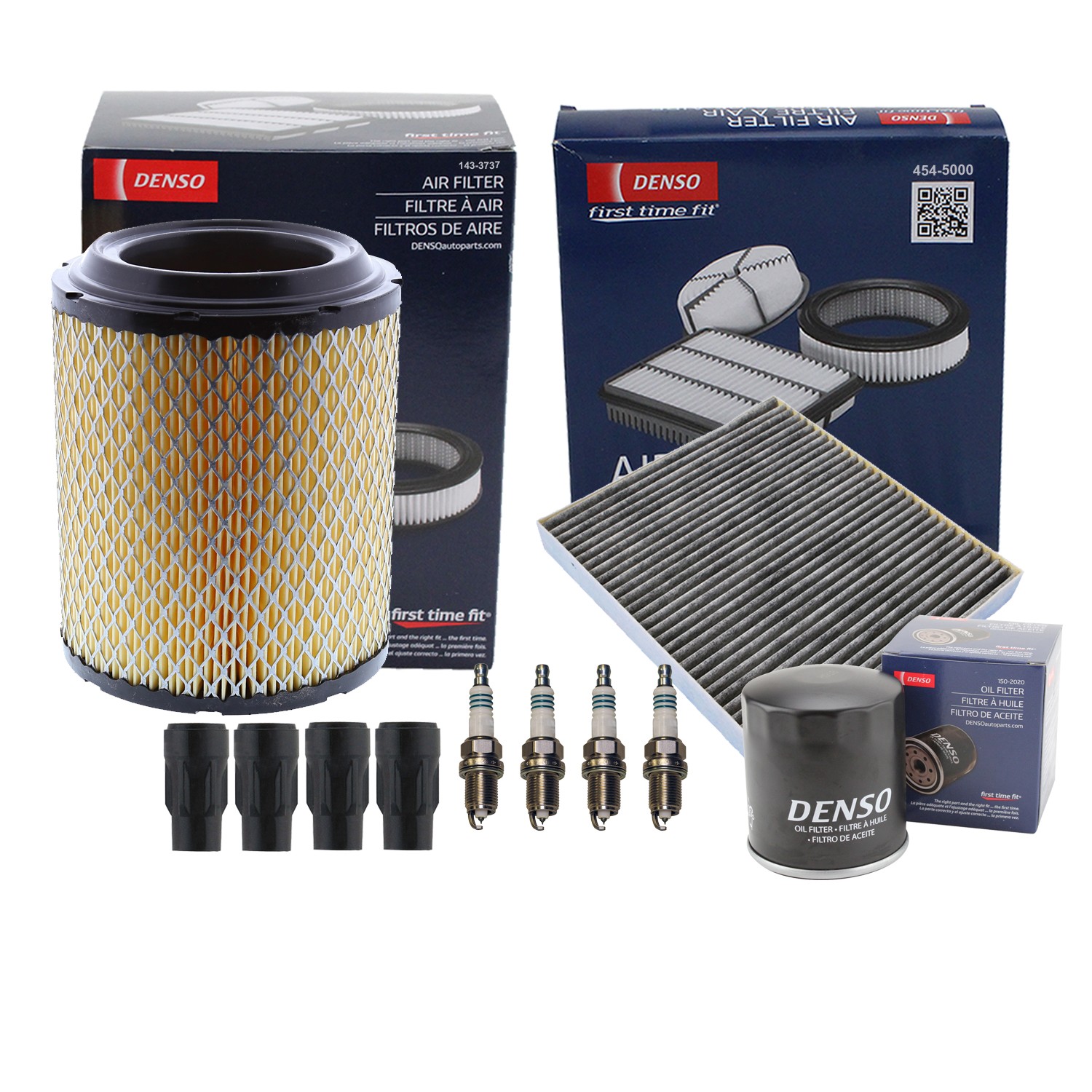 Denso Tune Up Kit 4 Spark Plug  Boot Kit for Caliber Compass Patriot 2.0 2.4 L4