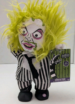 Animated Beetlejuice Plush Toy Speaks Movie Phrases Gemmy Horror Halloween