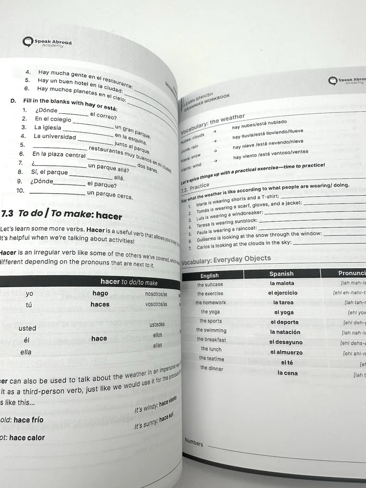 Learn Spanish Fast for Adult Beginners 3 In 1 Book + Grammar Workbook - Blank - Image 4 of 4