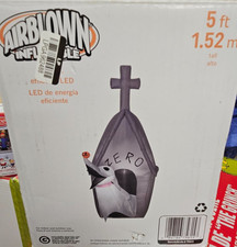 Gemmy 5ft Tall Nightmare Before Christmas Zero w/ Doghouse Halloween Inflatable