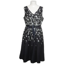 Yessica, Kleid, Größe: 40, Blau/Weiß, Baumwolle/Elasthan/Polyester, Blumen #cNI