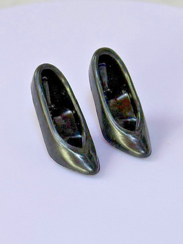 1980's 1990's Classic Barbie Black Heels Shoes