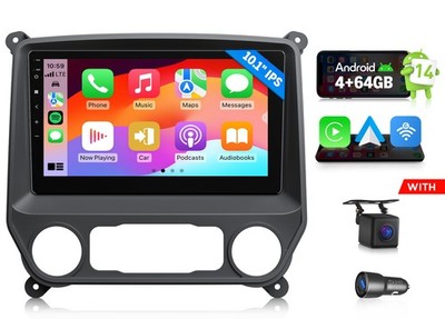 For Chevy Silverado 2014 2015 2016 2017 2018 Android 14 4+64G 10'' Car Stereo GPS