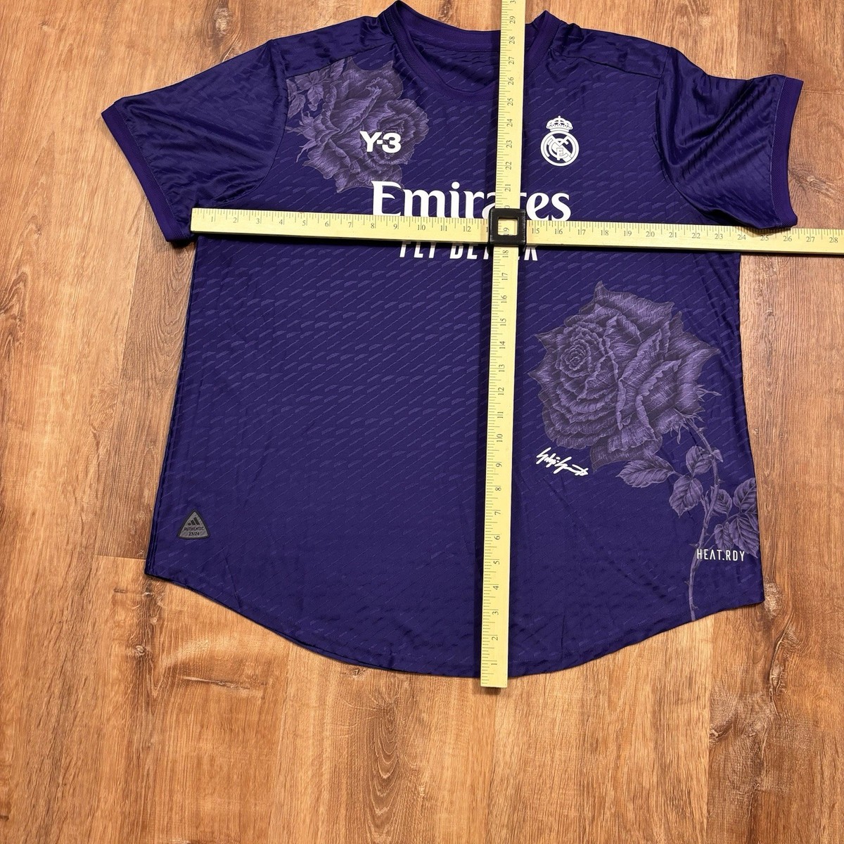 Authentic Real Madrid Y-3 Jersey Size 2XL Adidas Purple Soccer 