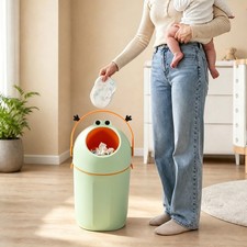 Cubo de pañales con bloqueo de olores con tapa hermética cubo de basura para pañales para cuarto de guardería