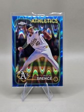 MITCH SPENCE 2024 TOPPS CHROME BLUE LAVA RC REFRACTOR  069/150 #USC166 Athletics