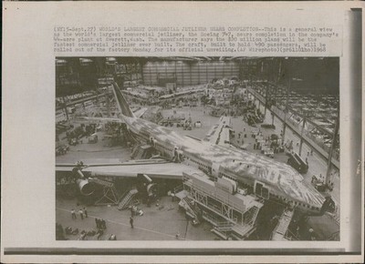 1968 Jetliner Commercial Construction Everett Plant Craft Workers Wirephoto 8x10