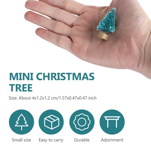 24 Pezzi Mini Albero di Natale Bambini Decorazioni Ufficio per Tavolo - Foto 5 di 12