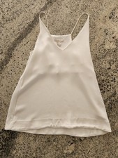 H M Ivory White V-Neck Racerback Camisole Sz 4