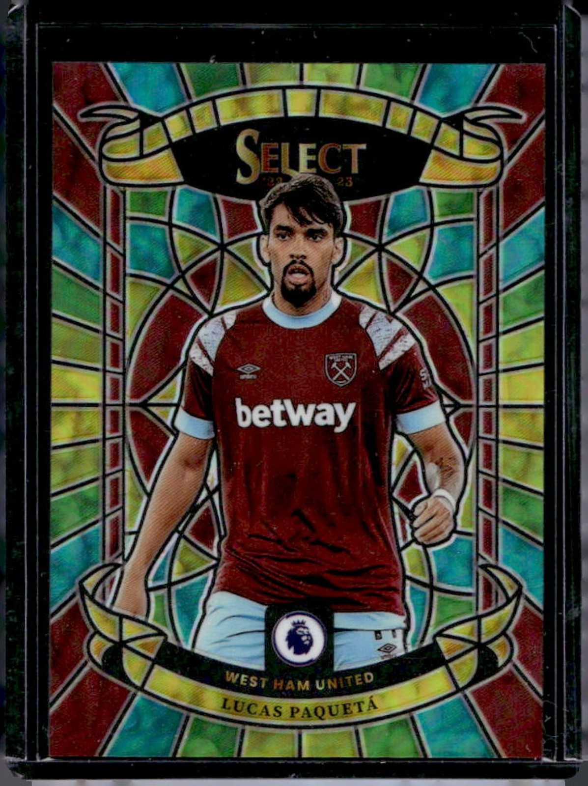 2022 Select Premier League Lucas Paqueta Stained Glass #25 West Ham