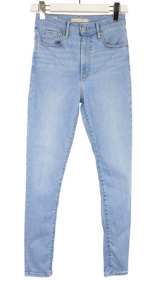 LEVI'S Mile High Super Skinny Jeans Damen W28/L30 Zip Fly-Stretch Hellblau