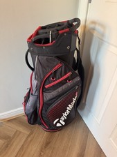 Taylormade Golf Cart Bag / Red + Black / 14-Way Divided / Raincover Included