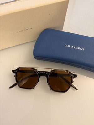 Oliver Peoples Gio. PONTI -5 Geometric Eyeglasses 47mm+ Clip-on Oliver Peoples Gio. PONTI -5 Geometric Eyeglasses 47mm+ Clip-on