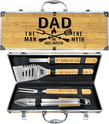 Dad Gifts from Daughter Fathers Day Heavy Duty Wooden BBQ Grilling Accessories K