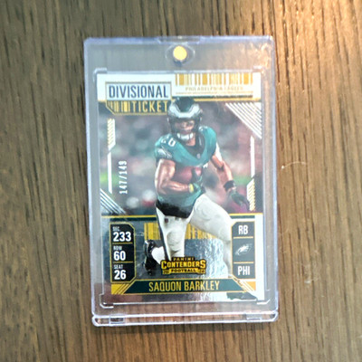 Panini 2024 Contenders Saquon Barkley #80 Eagles Divisional Ticket /149