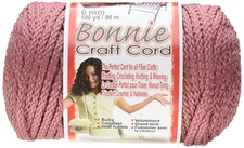Pepperell BB6-100-015 Bonnie Macrame Craft Cord, 6mm 100-Yard, Rose 