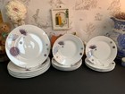 RAYWARE Tableware 5 x Bowls/4 x Side Plates/5 x Dinner Plates Purple Dandelion