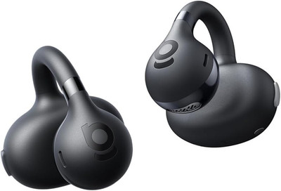 Bass BC1 Open Ear Earbuds Clip-On Headphones, Open-Ring Comfort with Tri-Curve S