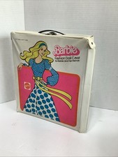 Vintage 1975 Barbie Fashion Doll Trunk Carrying Case Mattel No 1004 White  Pink