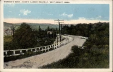 West Becket Massachusetts ~ Jacob's Ladder Road ~ Worden's Bend ~ postcard