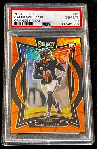 2024 Panini Select Caleb Williams Orange Prizm Concourse #25 PSA 10 GEM MINT /49