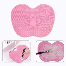 3pcs Makeup Brush Cleaning Mat Silicone Foldable Cosmetic Clean Brush Scrubber