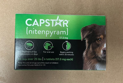 Capstar (Nitenpyram) Treatment for Dogs over 25lbs EXP 2027