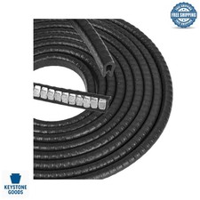 Black Rubber Edge Trim - 10 Feet, Protects Metal Edges from Scratches and Inj...