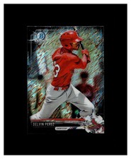 2017 Bowman Chrome Mini Prospects Black Shimmer Refractor Delvin Perez /100