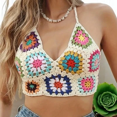 Top De Bikini Floral Avec Bretelles À Nouer - Taille M - Photo 1/4