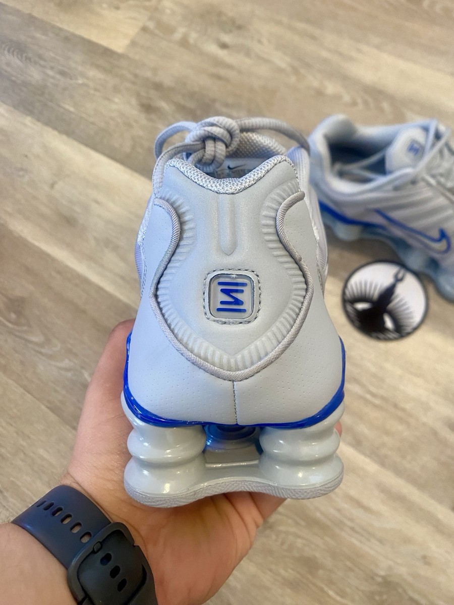 Nike Shox TL Wolf Grey Metallic Silver Racer Blue CN0151-001 Mens