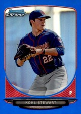 2013 Bowman Chrome Kohl Stewart #280 Mini Blue Refractor /99 